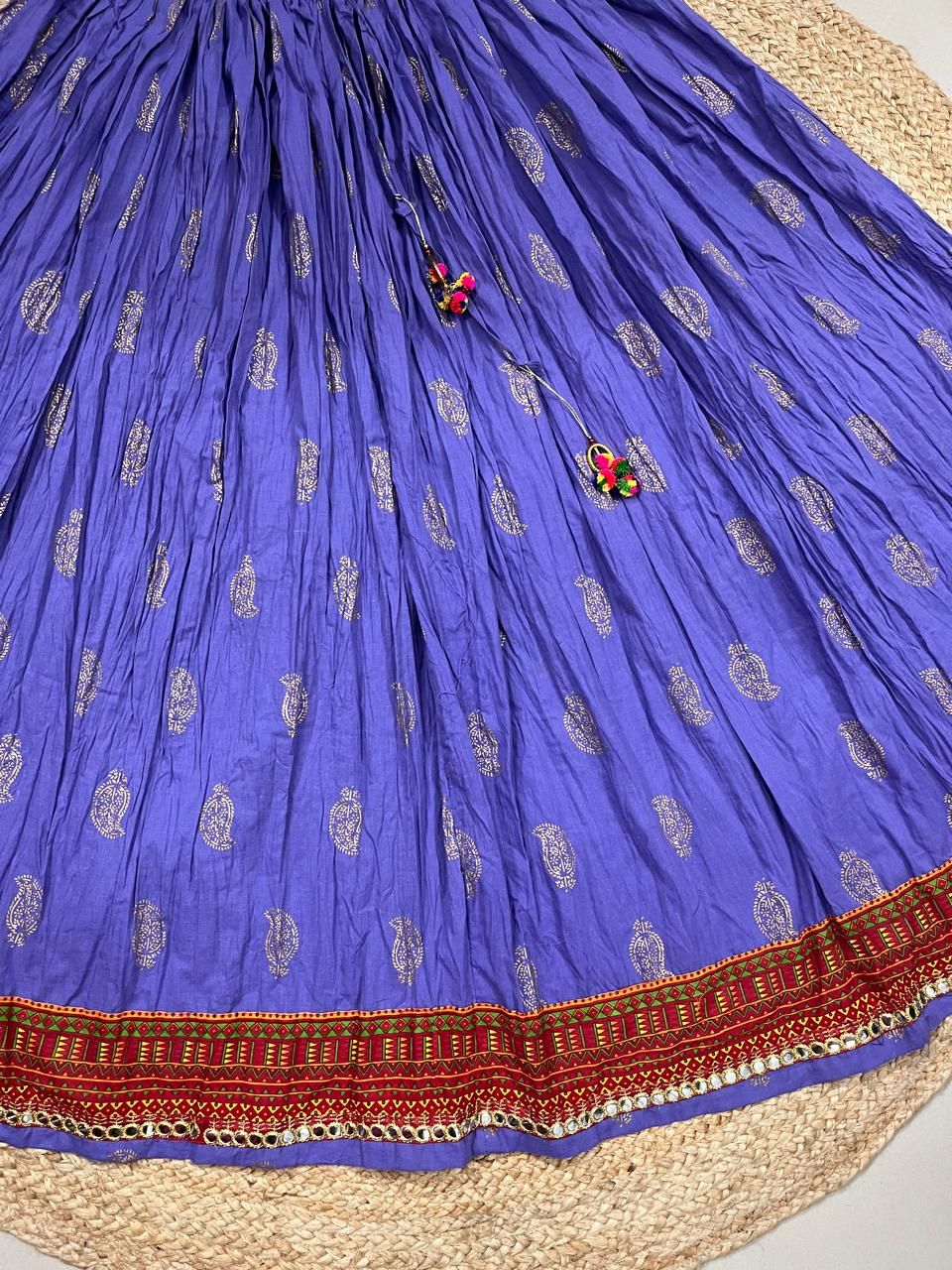 Cotton Lavender Rashmi Indian Skirt