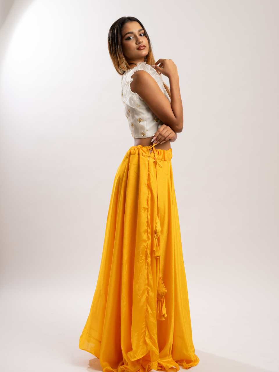 Chiffon 2024 skirt yellow