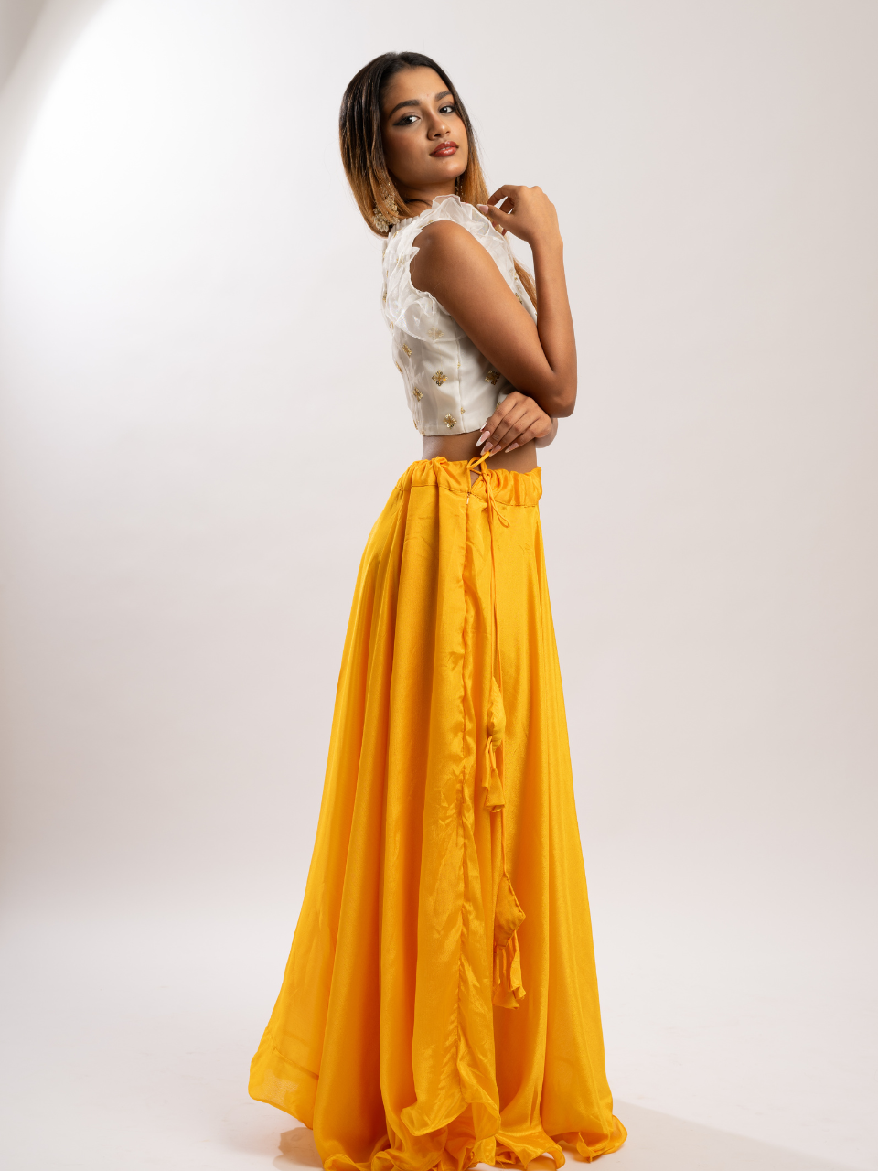 Yellow Chiffon Skirt flute of orenda