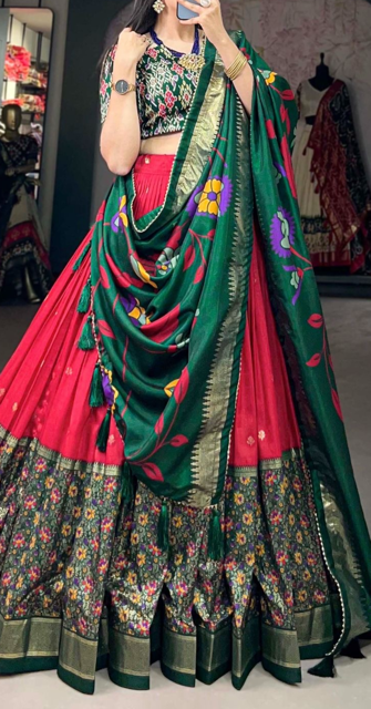 Tussar & Dolla Silk Lehenga