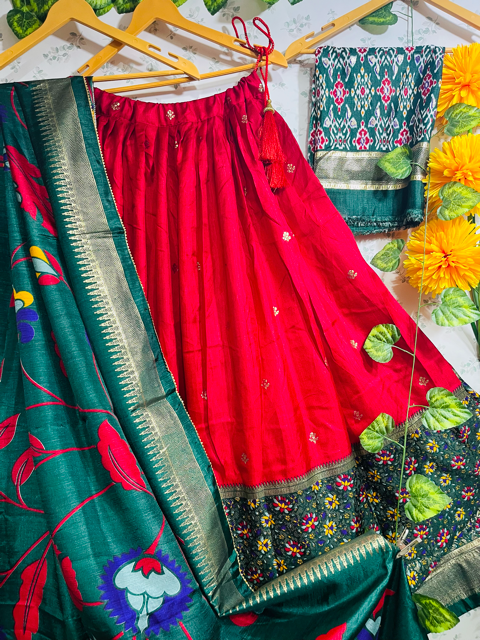 Dolla Silk Red Devi Lehenga