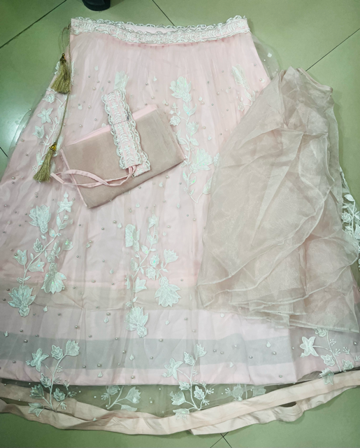 Baby Pink Bony Lehenga