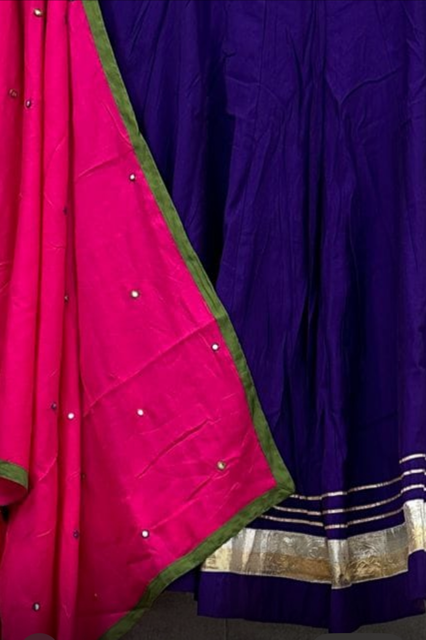 Purple Pari Roman Silk Lehenga Choli