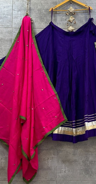 Purple Pari Roman Silk Lehenga Choli