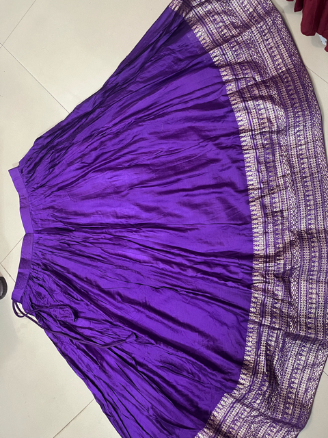 Chanderi Purple Tanuja Lehenga