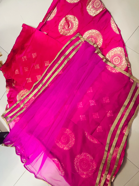 Fuchsia Rati Silk Lehenga