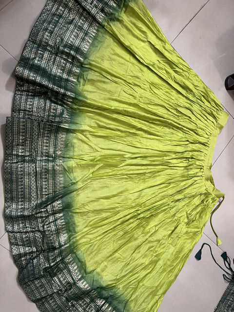 Chanderi Chandni Green Ombre Lehenga Choli