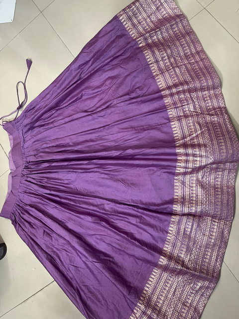 Chanderi Lavender Wedding Lehenga