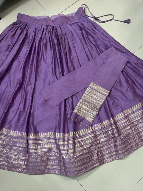 Chanderi Lavender Wedding Lehenga