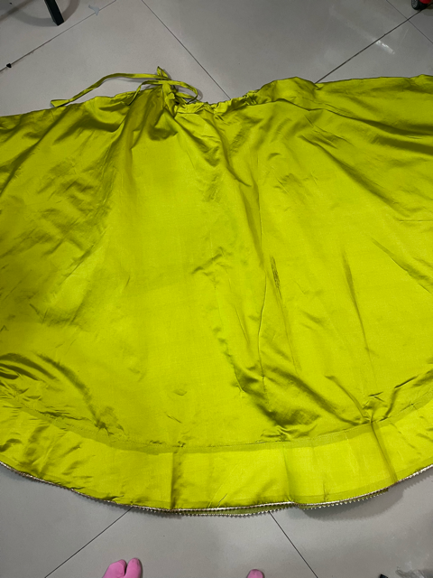 Tani Green Silk Skirt