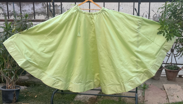 Tantu Green Silk Skirt