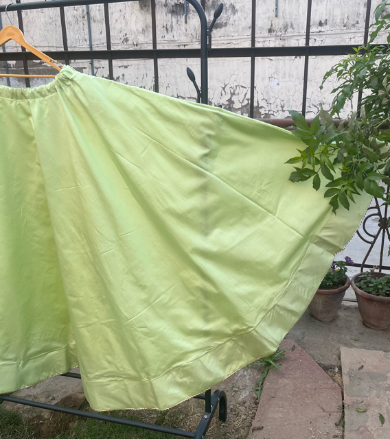 Tantu Green Silk Skirt