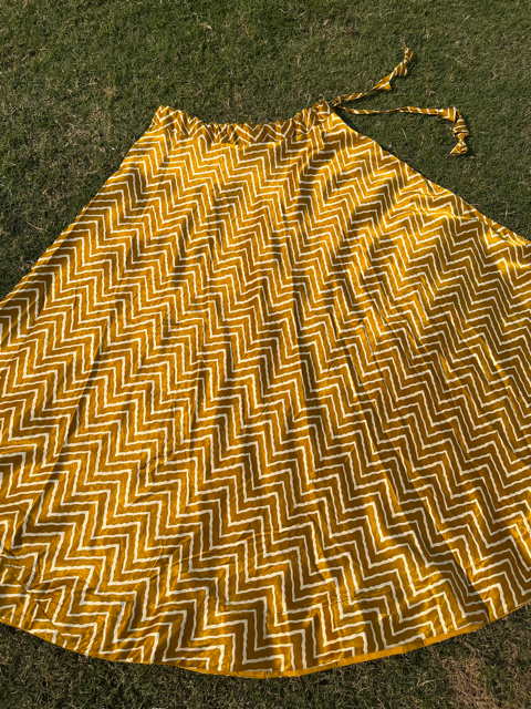 Golden Mashru Silk Skirt