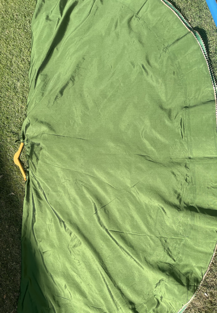 Flared Green Silk Skirt