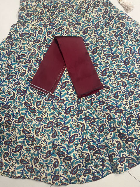 Bangalori Silk Multicolor Indian Skirt