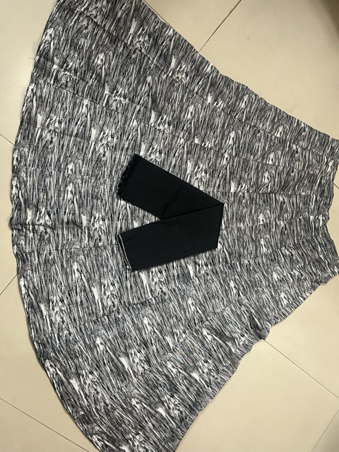 Bangalori Silk Black Indian Skirt