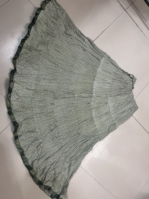 Jaipuri Cotton Green Indian Skirt