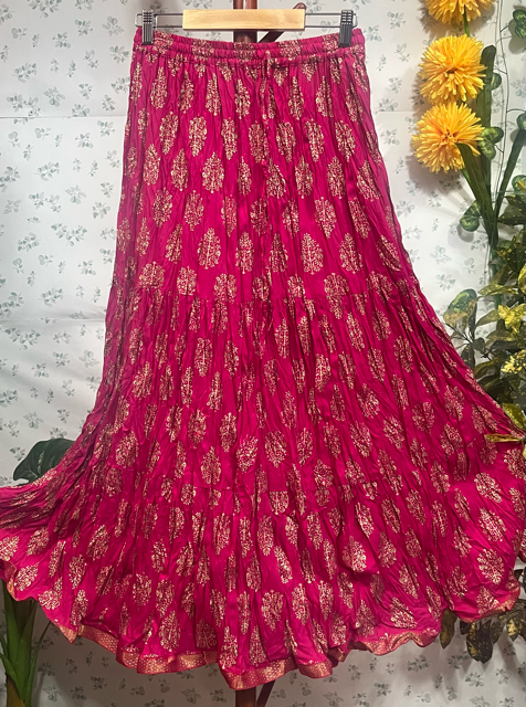 Jaipur Fuchsia Indian Skirt