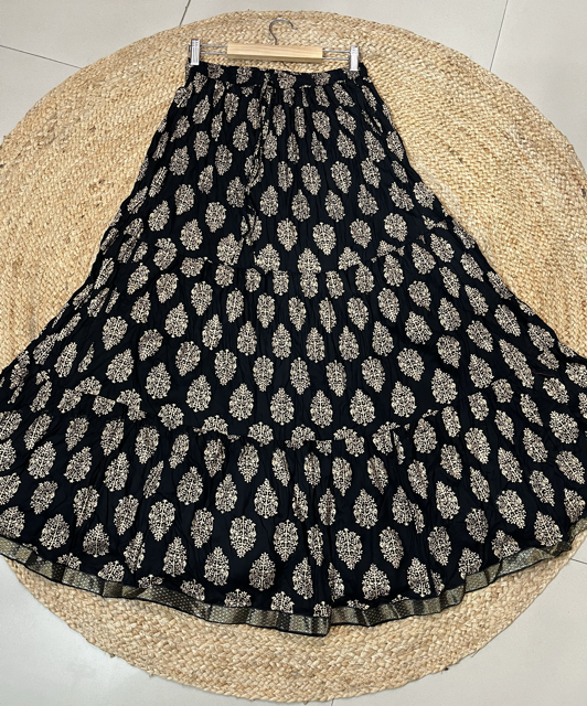 Jaipur Black Indian Skirt