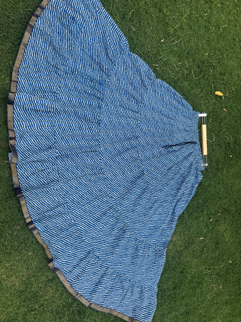Tiered Cotton Blue Indian Skirt
