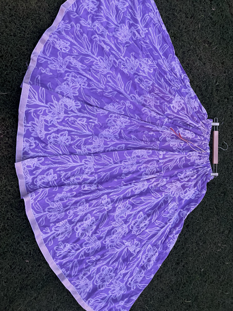 Tiered Cotton Purple Indian Skirt