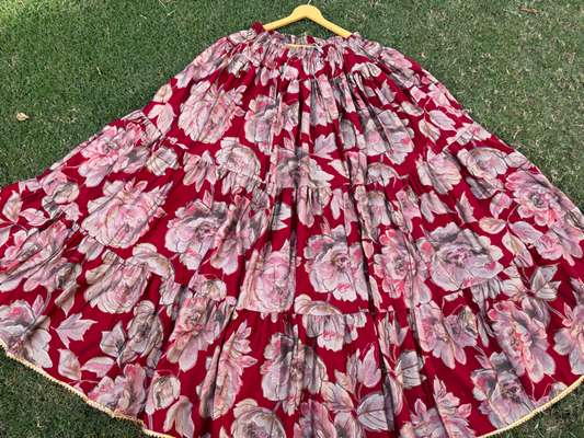 Red Rucha Skirt