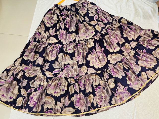 Purple Poonam Skirt