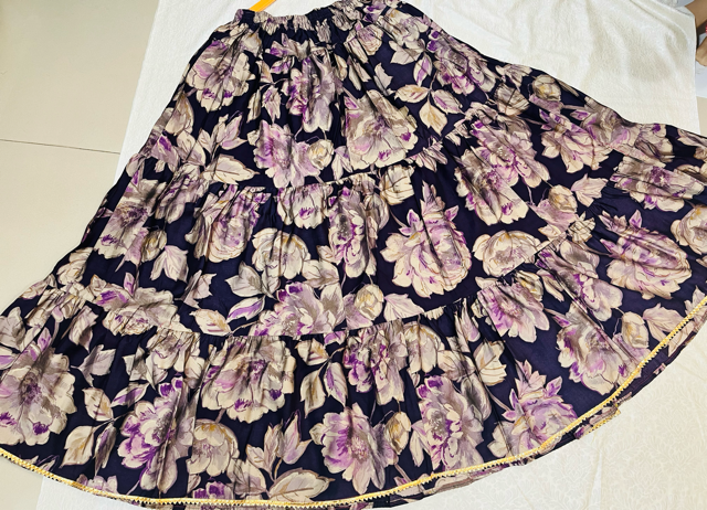 Purple Poonam Skirt