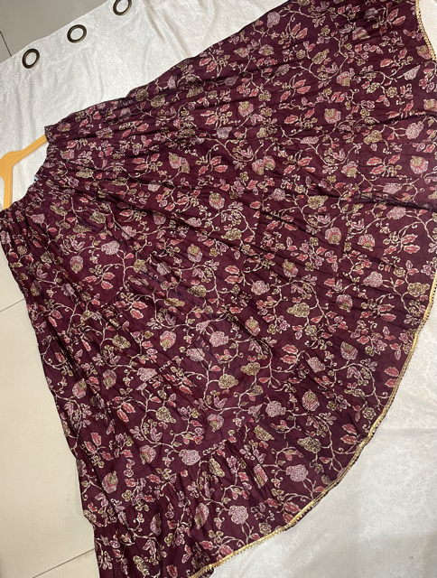 Maroon Manna Skirt