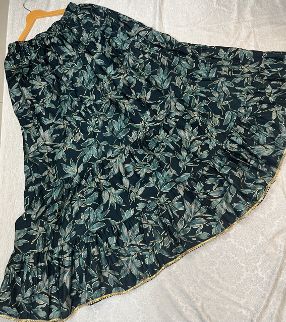 Blue Flora Skirt