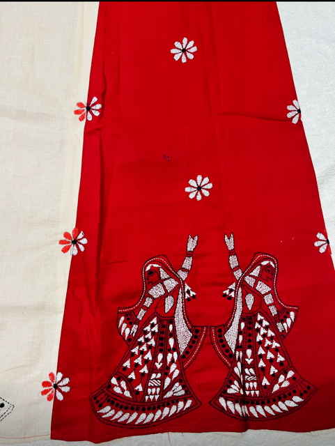 Kantha Red Ruchi Wrap