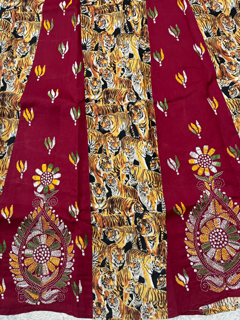 Kantha Red Rani Wrap