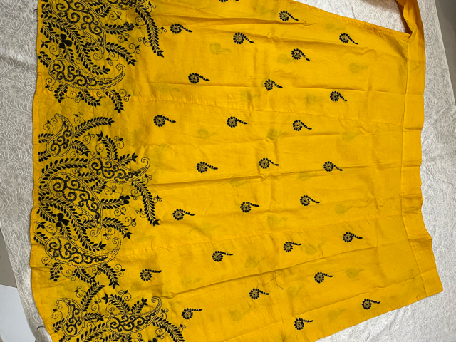 Kantha Yellow Yashi Wrap