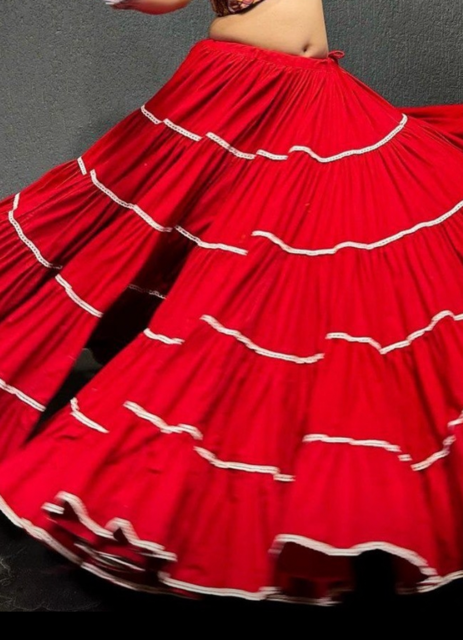 Red chinu skirt