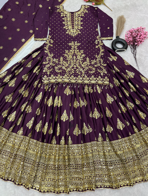 Purple Shade Shilpa Lehenga