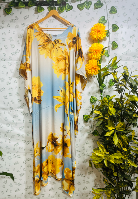 Silk Yellow Jery Kaftan