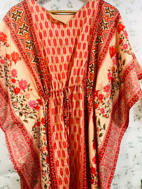 Orange Creamy Kaftan