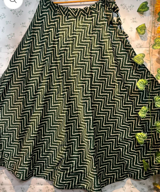 Green Bhoomi Mashru Skirt