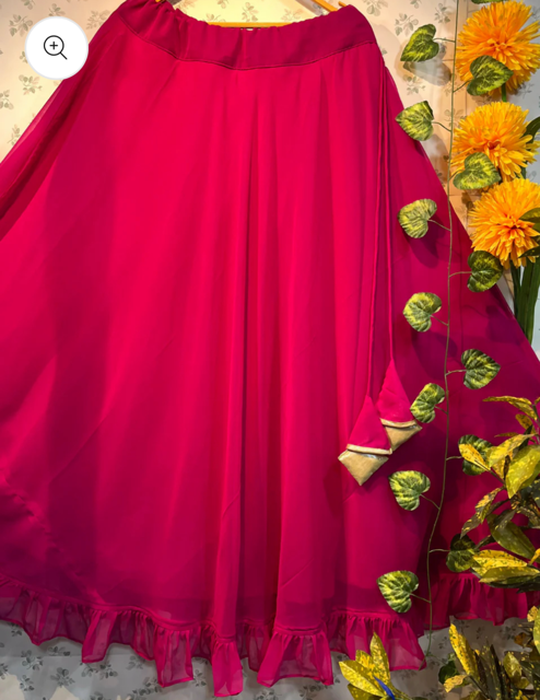 Fuchsia Fenny Georgette Skirt