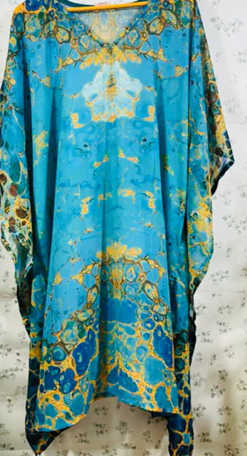 Blue yellow Kurti Kaftan