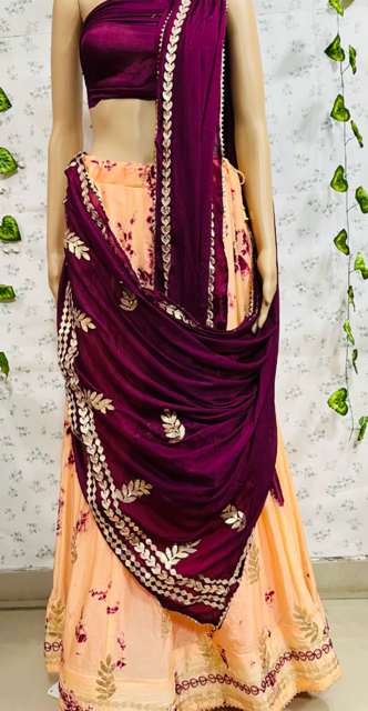 Peach Prachi Lehenga