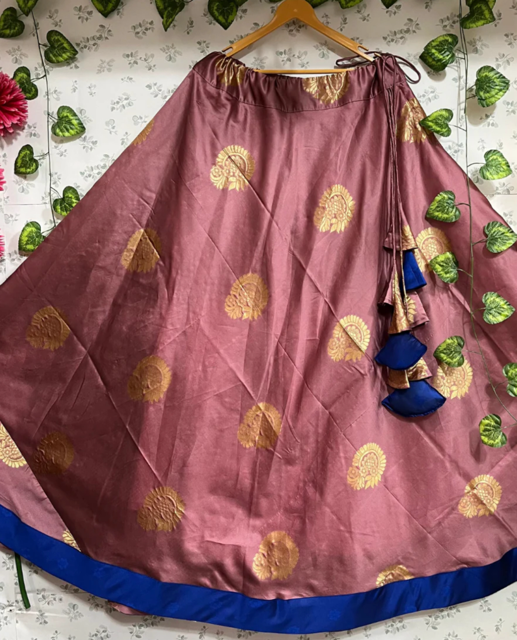 Onion Pink Caro Silk Skirt