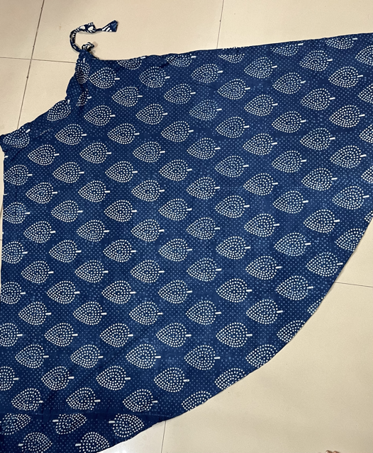 Ajrakh Indigo Bindu Skirt