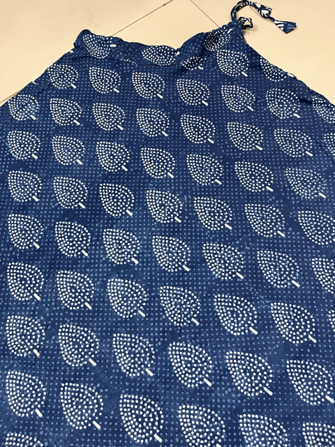 Ajrakh Indigo Bindu Skirt