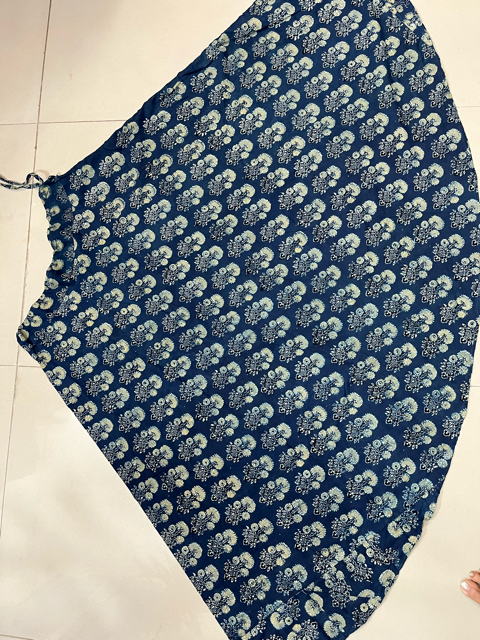 Ajrakh Indigo Neela  Skirt