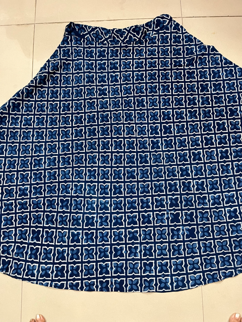 Ajrakh Indigo Manek Skirt