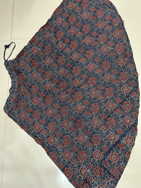 Ajrakh Maroon Bahar Skirt