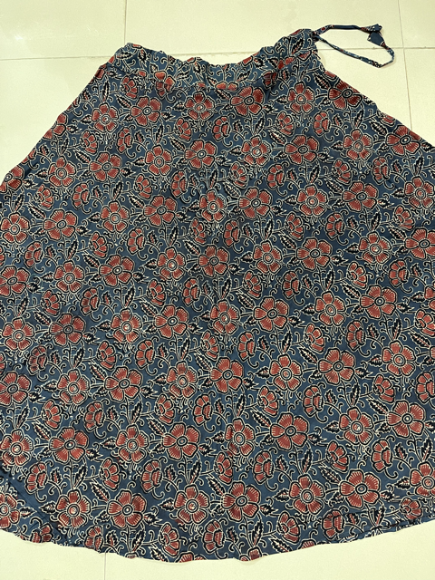 Ajrakh Maroon Bahar Skirt