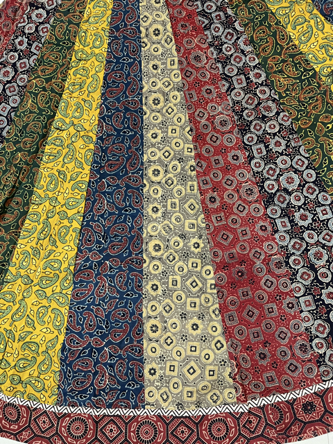 Ajrakh Multicolour  Kali Skirt