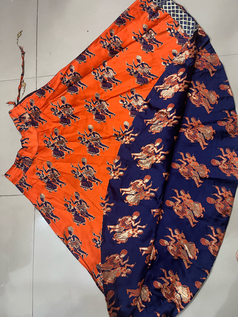 Orange Nora Reversible Skirt